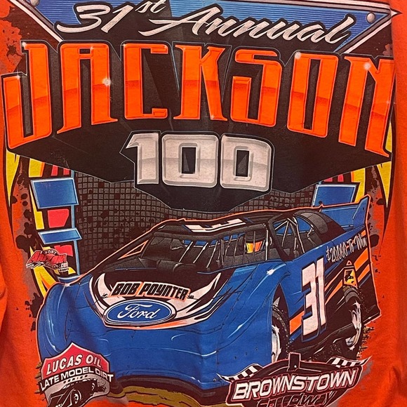 31st Annual Jackson‎ 100 Brownstown Indiana Speedway Racing Shirt L Large - Picture 4 of 4